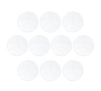 DIKACA 10pcs Transparent Three Compartments Petri Dishes for Laboratory Bacterial Culture Sterile Cell Tissue Culture Plates for Microbiology Experiments and Science Studies