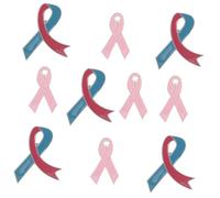 DIKACA 10pcs Zinc Alloy Pink Ribbon Awareness Lapel Pins Lightweight Durable Breast Cancer Charity Badges for Clothes Hats Backpacks Public Events Support Accessories