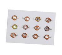 DIKACA 12 Pcs Color Changing Rings for Women Chic Chinese Zodiac Finger Accessories Fashionable Jewelry with Fine Craftsmanship Unique Mood Rings Gift for Girlfriends