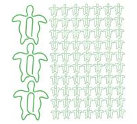 DIKACA 120pcs Sea Turtle Shaped Metal Paper Clips Themed Bookmarks Non Slip Document Organizers for Office Classroom File Management and Gift