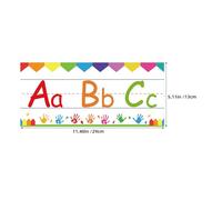 DIKACA 12pcs Alphabet and Number Flash Cards for Classroom Wall Decor, ABC and 0-10 Learning Cards for Preschool Kindergarten Homeschool, Educational Letter and Number Line Posters