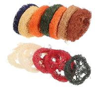 DIKACA 12pcs Organic Loofah Chew for Small Pets Natural Rabbit and Guinea Pig for Teeth Grinding Boredom Relief and Fresh Breath Vibrant Color Bundle for Hamsters Chinchillas Random Color