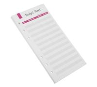 DIKACA 12Pcs Refillable Budget Sheets Paper for Money Organizer Binders Cash Envelope Tracker Refills Practical Monthly Finance Planner Accessories for Personal Budget Management