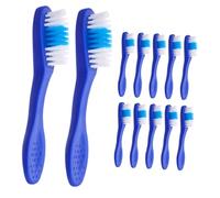 DIKACA 12pcs Soft Bristle Toothbrushes for Prison Use Comfortable Short Handle Travel Toothbrushes with Finger Sleeves for Institutional Safety and Oral Care