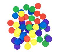 DIKACA 150pcs Wood Disc Educational Counting for Early Math Teaching Tool Solid Wood in Colors for Learning and Color Recognition