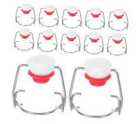 DIKACA 15pcs Beer Lid Bottle Stoppers Bottle Lids Carbonation Cap Red Silicone