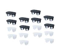 DIKACA 16 Pcs Self-adhesive Casters for Storage Boxes Smooth Edge Sticky Wheels Black White Suitable for Trash Cans Tissue Boxes and Flat Surfaces