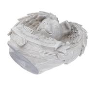 DIKACA 1Pc Resin Dog Memorial Statue with Angel Wings Pet Gravestone for Garden Indoor Tribute Beautiful Commemorative for Dog's Memory for Pet Loss Remembrance