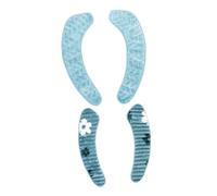 DIKACA 2 Pairs Toilet Seat Pads Soft Suede Toilet Cushion Covers Washable Reusable Comfortable for Bathroom Blue Small Large