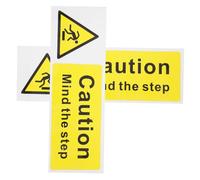 DIKACA 2 Pcs Self Adhesive Caution Stickers Bright Floor Decals for Stairs Watch Your Signs Strong Adhesion Easy Application for Workplace Use