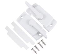 DIKACA 2 Sets American Crescent Window Locks Alloy Push-Pull Sliding Sash Latches White Security Locks for Vinyl Frames Safety Protection for Homes Schools Hospitals