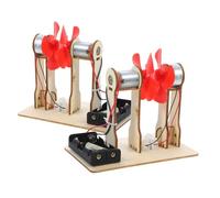 DIKACA 2 Sets DIY Small Wind Generator Kit for Educational Science with Materials Hands Mechanical Experiment Wind Power Model for Learning Engineering and Problem Solving Skills