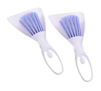 DIKACA 2 Sets Mini Dustpans and Brooms for Hamster Cage Cleaning Plastic Sweeper Brushes for Pet Feces Removal Safe Material Compact Desktop Cleaning Tool for Rabbits and Random Color