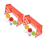 DIKACA 2 Sets Mini Soccer Field Parrot Training Bird Intelligence Development Playground for Parakeets and Birds Encourages Exercise and Mental Stimulation Random Color Random Color
