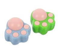 DIKACA 2 Sets Rotatable Catnip Ball for Indoor Cats Self-licking Interactive Catnip with Teeth Cleaning Effect Natural Substance Green Blue for Kitten Play and Oral Health