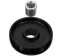 DIKACA 2 Ton Jack Wheel Iron Sturdy Sturdy Jack Roller Simple Wheel Design Versatile Complete Assembly Black Replacement Part and Furniture