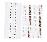 DIKACA 20 Sets Alphabet Index Tabs Sticky Page Marker Stickers Colorful White Letters Self-Adhesive Small Letter Tabs for Books Notes Files School and Office Organization