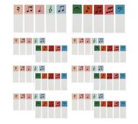 DIKACA 20 Sets Pet Music Note Sticky Index Tabs, Writable and Repositionable Page Markers for Notebooks, Document Organization, Office and School Supplies