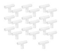 DIKACA 20pcs 11mm T Connector Snap Lock Plastic Buckle Clips for Fabric Wardrobe Frame, Shoe Organizer Replacement Parts, Canvas Closet Rod Tee Fittings