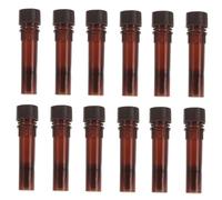 DIKACA 20Pcs Brown Test Tubes Leakproof Sampling Vials for Scientific Experiments Sample Storage and Freezing