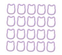 DIKACA 20pcs Cat Shape Keychain Hooks Spring Key Chain DIY Accessories for Backpacks Purses Bags Zinc Alloy Charming Key Holder