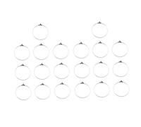 DIKACA 20PCS Copper Ear Clips Accessories for DIY Ear Jewelry Making Silver Plated Round Earrings for Women Handcraft Supplies and Fashionable Creations