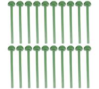 DIKACA 20pcs Green Plastic Bird Standing Poles Unique Shape Parrot Perch Stands for Exercise and Coordination in Birdcages