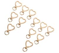 DIKACA 20pcs Heart-Shaped Swivel Keychain Clips Zinc Alloy Spring Buckles for DIY Jewelry Making Purse Bag Accessories Compact Bulk Pack for Craft Projects and Travel Organization