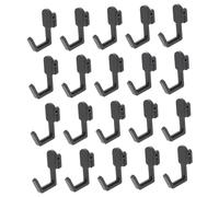 DIKACA 20pcs J Shape Pegboard Hooks Plastic Shelf Hangers for Garage Kitchen Office Wall Storage Organizer Removable Pegboard Display Hooks