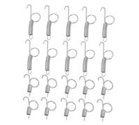 DIKACA 20pcs Multi-purpose Pet Cage Door Spring Hooks with Pull Ring Design for Rabbit Bird Chicken Hamster Cages Easy to Install Left Right Hinge Lock and Stable Fixing Accessories
