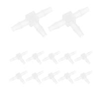 DIKACA 20Pcs Plastic Reducing Tee Fittings 3-Way Barb Hose Barb Reducer Adapter 3.9Mm Od T-Shaped Connector Coupling for Water and Air Hose Connections