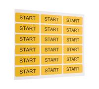 DIKACA 20Pcs Start Button Labels Stickers for Control Panels Self-Adhesive Small Start Push Button Identifier for Industrial Equipment Safety