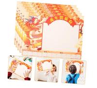 DIKACA 25 Sheets Dragon Year DIY Coloring Calendar Thick Blank Wall and Desk Calendar for Home Planning and Decorative Painting Creative Chinese Year Art