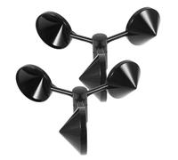 DIKACA 2pcs Abs 3-cup Anemometer Wind Speed Meter Housing Shell for Wind Gauge Sensor Suitable for Outdoor Weather Station and Air Quality Monitoring