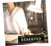 DIKACA 2Pcs Acrylic Reserved Table Card for Restaurant and Wedding Seating Transparent Reserved Signs for Streamlined Seat Management Professional Table Display Boards