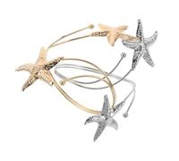 DIKACA 2PCS Adjustable Metal Spiral Armlet Upper Arm Cuff Bracelets in Gold and Silver Nautical Swirl Bangle for Summer Beachwear and Tropical Vacation Jewelry