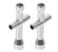DIKACA 2pcs Aluminum Rc Cross Sleeve Wrench Silver Repair Tool for Hsp Wltoys Rc Model Cars Spanner for DIY Auto Woodworking Maintenance