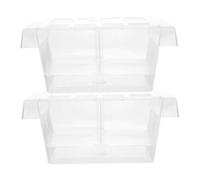 DIKACA 2pcs Aquarium Fish Breeding Box with Divider Hatchery Incubator for Betta Fry Isolation and Shrimp Nursery Wear Resistant Material Juvenile Survival Rate