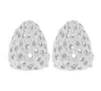 DIKACA 2pcs Aquarium Shrimp Cave with Suction Cup Multi-chambered Dome Hideout Simulating Porous Coral Rock Fish Tank Ornament for Breeding Hiding and Resting in Shrimp and Betta