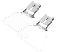 DIKACA 2Pcs Bench Grinder Eye Shield Kit with Dust Guard, Small Size Protective Shield with Screws, Stainless Steel Assembly for Workshop Safety