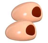 DIKACA 2pcs Ceramic Hamster Cooling Nest Houses Comfortable Small Animal Bedding for Hamster Guinea Pig Back to Nature Random Color