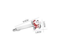 DIKACA 2Pcs Christmas Tie Clips for Men Lightweight Decorative Suit Clips Adorable Mini Santa Costume Accessories for Holiday Parties and Gifts