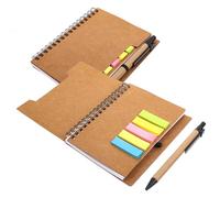 DIKACA 2pcs Coil Notepad Multi-function Sticky Notebook with Spiral Binding for Office and School Practical Planning and Creative Writing Portable Agenda Pads