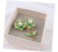 DIKACA 2pcs Colorful Flower Brooch Pin for Women Delicate Lightweight Pearl Corsage with Open Pin Elegant Clothes Accessory for Jackets Sweaters Dresses Festival and Conference Decoration