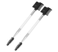 DIKACA 2pcs Double-ended Soft Bristle Dog Eye Cleaning Brush and Flea Removal Comb for Cats and Dogs Artificial Grooming Tool for All Breeds and Coat Types