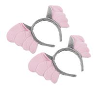DIKACA 2Pcs Elephant Ears Headbands for - Soft Wire Cartoon Animal Costume Hair Accessories, Cute Animal Dress Up Headpiece for Halloween, Birthday, Shower