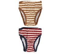 DIKACA 2pcs Female Dog Physiological Pants, Breathable Pet Diapers with Striped Red and Brown Design, Large Size Ultra-absorbent Sanitary Puppy Diaper for Dog Heat and Incontinence