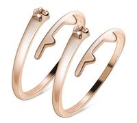 DIKACA 2Pcs Gold Cat Paw Open Rings Cocktail Statement Jewelry for Women Birthday Valentine Wedding Party Accessory
