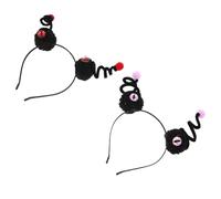 DIKACA 2pcs Halloween Eyeball Headband Set Lightweight Flexible Hair Hoop with Spooky Googly Eyes Comfortable Party Cosplay Accessories for Adults and Eye-catching Halloween Costume