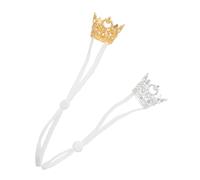 DIKACA 2pcs Hamster Crown Adjustable Headwear for Small Animals Lightweight Shiny Tiara Photo Prop Celebration Dress Up for Bunny Hamster Tiny Pets